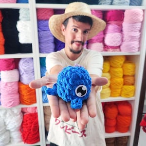 Blue Whale Handmade Amigurumi: Soft Collectible Sea Creature Plush Toy for Anime Fans image 16