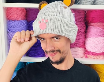 Kawaii berenmuts: unieke op anime geïnspireerde handgemaakte gehaakte beanie met opvallend ontwerp