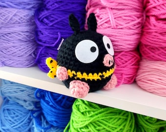 Handmade Black pig plush toy - Inspired by anime manga for otaku fans