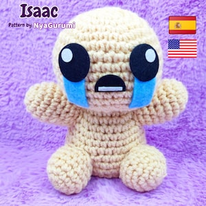 Isaac Amigurumi Crochet Pattern: Geeky Gamer Plush Doll Tutorial PDF Download