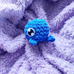 Blue Whale Handmade Amigurumi: Soft Collectible Sea Creature Plush Toy for Anime Fans image 4