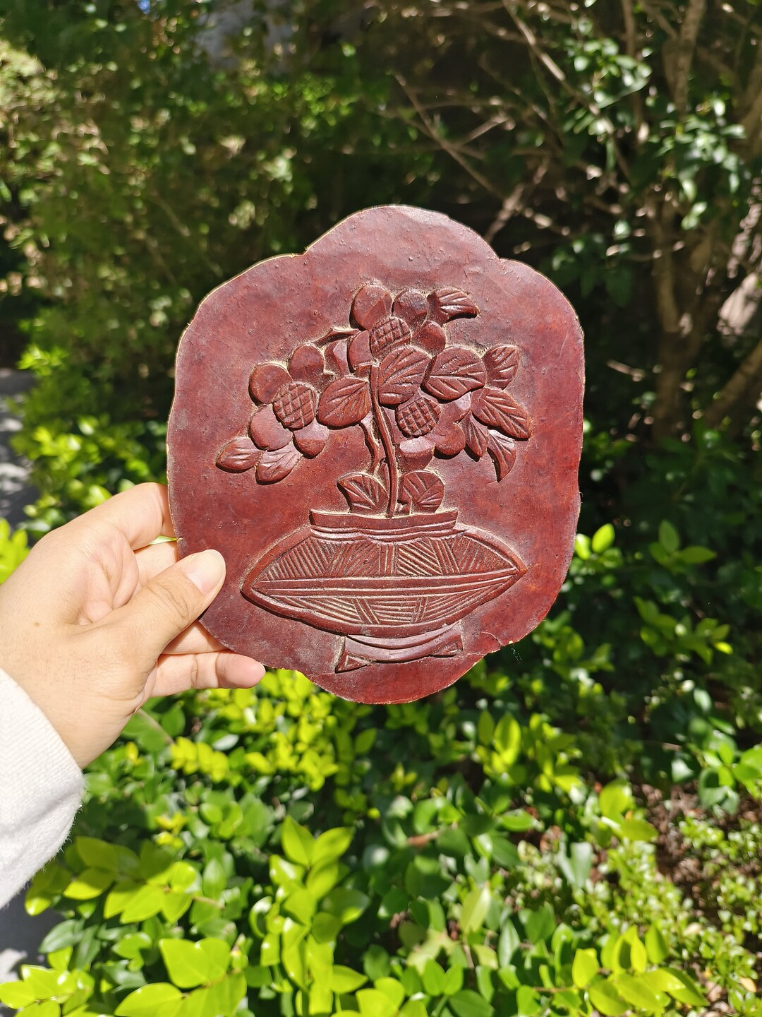 Vintage Wood Wall Art Wall Decor Bonsai Flower Folk Art Wood Etsy