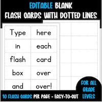 Editable 3x5 Flash Cards With Solid Lines 4 per Page Flashcards ...