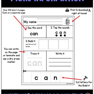 BUNDLE Short A Words | Cvc and Ccvc Short A Words | Word Family ...