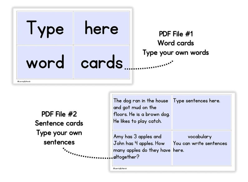Tarjetas didácticas editables de 3x5" con líneas continuas - 4 por página / Plantilla de tarjetas didácticas / PDF editable / Recurso imprimible / Tarjetas didácticas imprimibles imagen 2