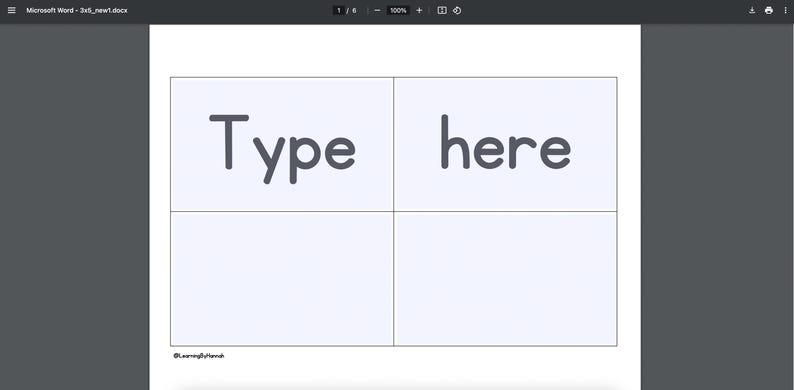 Puede incluir: Un documento en blanco con las palabras "Type here" en un cuadro gris en la parte superior de la p&aacute;gina.