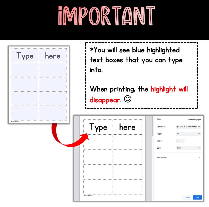 Editable Flash Cards With Dotted Lines 10 per Page Flashcards Template