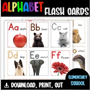 Alphabet Flash Cards Downloadable | Alphabet Flashcards | Letter Cards | Alphabet Printable | ABC FlashCards | Preschool Flash cards