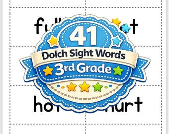 Third Grade Dolch Sight Words Downloadable | Third Grade Flash Cards | Sight Words | Word Cards | 3rd Grade Sight Words | Flashcards