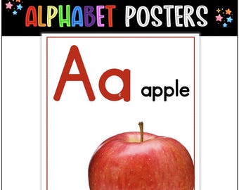 Alfabetposters in de klas downloadbaar | Briefposters | Afdrukbaar alfabet | Kleuterschool | Kleuterschool | Digitale download