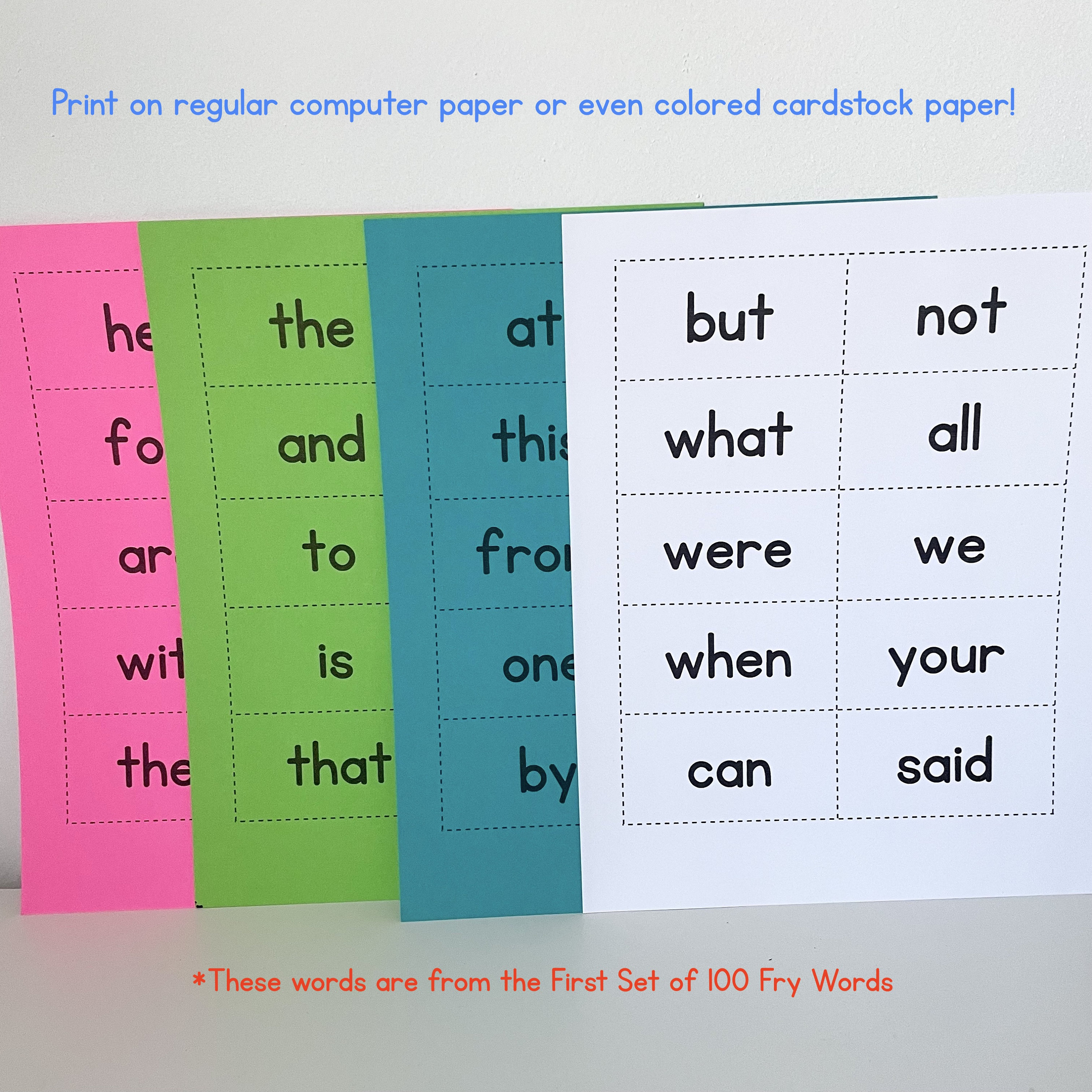 Sixth Set of 100 Fry Sight Words Downloadable | Sight Word Printable ...