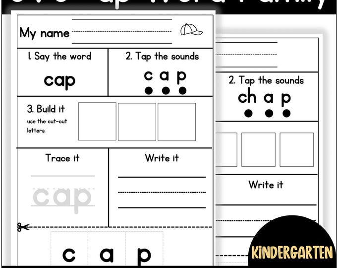 Phonics Worksheets-cvc Color by Code. Spring Theme. Prek/kindergarten ...