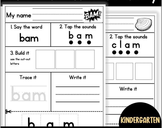Phonics Worksheets-cvc Color by Code. Spring Theme. Prek/kindergarten ...