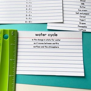 Editable Index Card Template - PDF FILE - Etsy