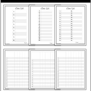 Class List PDF - Customizable & Editable for Teachers - Etsy