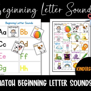 Sons de letras iniciais para download | Sons de letras para impressão | Planilha de sons de letras | Correspondência de letras | Pré-escola, jardim de infância, para impressão