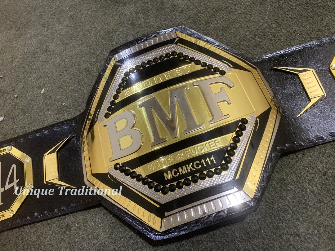 New UFC BMF Wrestling Championship Belt Adult Size Dual Gold Plated - Etsy