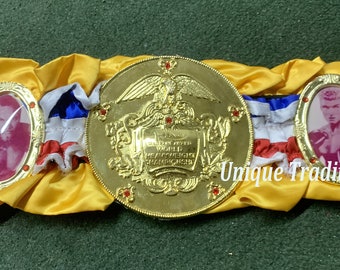 Rocky Ring Magazine Boxing Championship Belt Adult Size Gold Plated