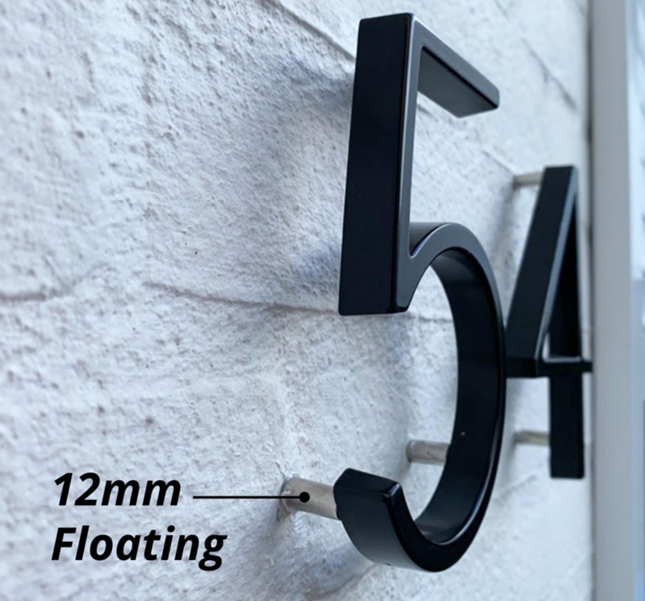 Black Floating House Numbers Floating Address Sign Door Numbers Address