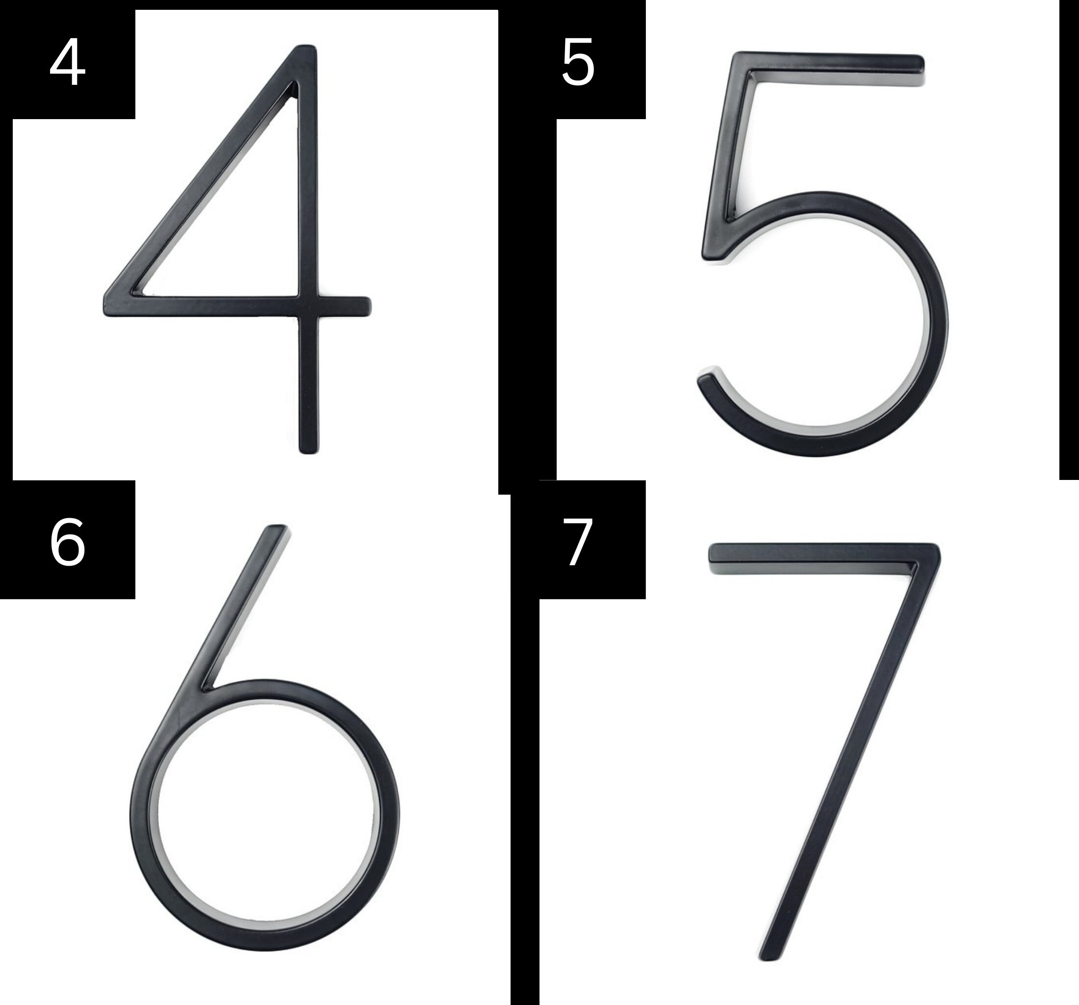 Black Floating House Numbers Floating Address Sign Door Numbers Address
