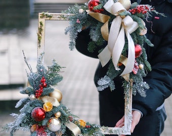 Christmas Door decoration / Christmas frame / Wall decoration