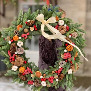 Eco-Style Natural Fir Christmas Wreath