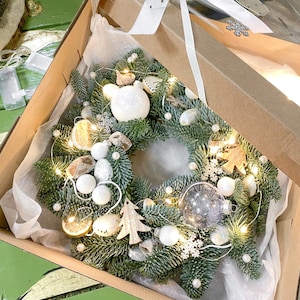 White nobilis wreath