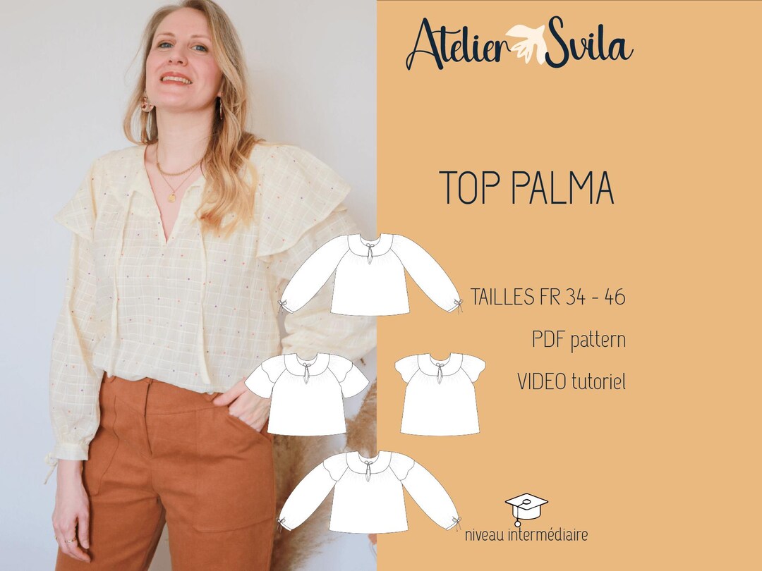 Palma Blouse and Top Sewing Pattern | Summer Top Tutorial | Boho Blouse ...
