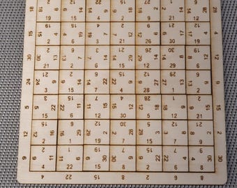 Fractal Sudoku Puzzle: Wooden Sudoku Game (Digital Files SVG, PNG)