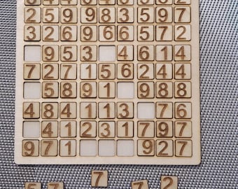 Wooden Sudoku Puzzle Digital Files: Customizable Layout (SVG, PNG)