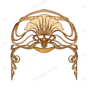 Jugendstil Vektor - Lilium