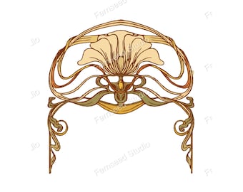 Jugendstil Vektor - Lilium