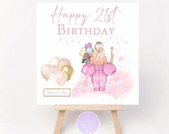 Happy Birthday Girl Celebration Card for Niece Daughter Girlfriend Granddaughter