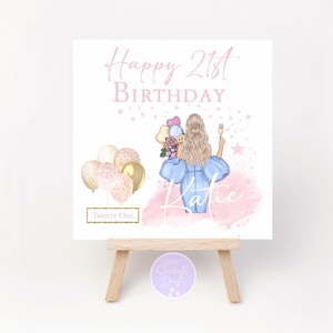 Cartão de feliz aniversário para menina para sobrinha, filha, namorada, neta