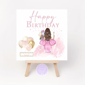 Cartão de feliz aniversário para noiva - Personalizado - Cartão para ela - Feito à mão - Lembrança especial de aniversário
