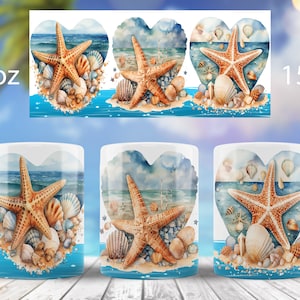 Summer mug wrap design Beach truck mug sublimation png