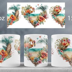 Summer mug wrap design Beach truck mug sublimation png