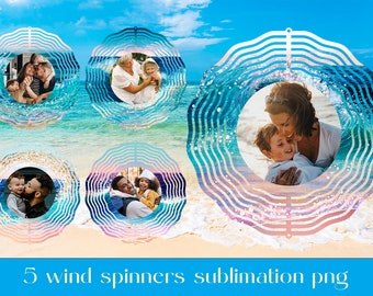 Ocean landscape wind spinner sublimation Custom foto design