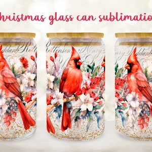 Kardinalvogelglasdose Weihnachtslibbeydose einwickeln png