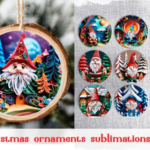 3d Quilling Ornament sublimation Paper cut Christmas gift tag bundle