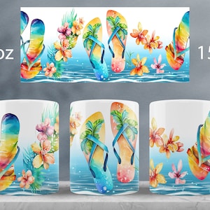 Summer mug wrap design Beach truck mug sublimation png