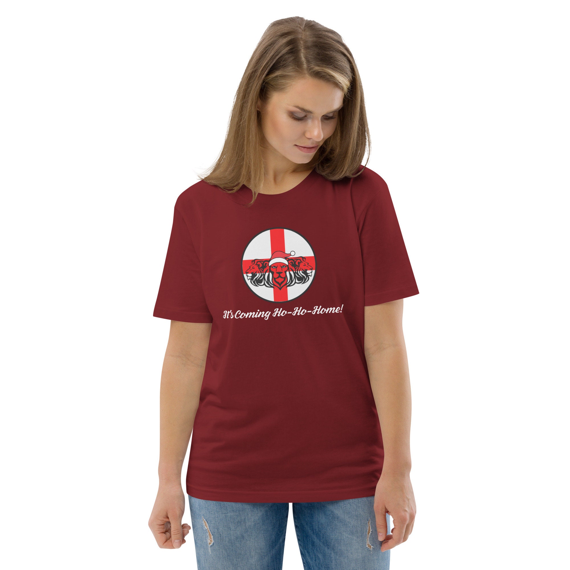 Discover It's Coming Ho-Ho-Home Tee, England Football T-Shirt