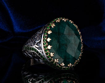 Turkish Handmade Ringmen's Ring 925 Sterling Silver - Etsy