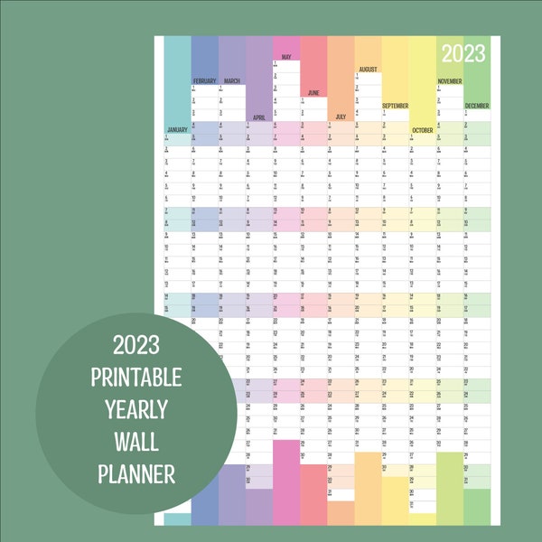 3 Month Vertical Wall Calendar Etsy