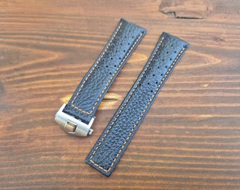 Pasek ze skóry licowej do zegarka Tag Heuer Carrera/Monaco - 22 mm