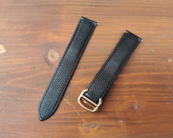 Full Grain Leather Strap for Cartier Tank Solo/London - 16-25mm Quick Release