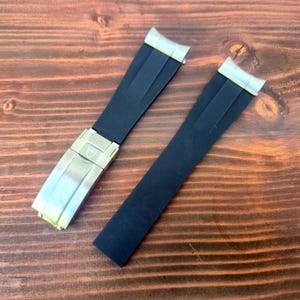 Eftermarknadsarmband för Tudor Black Bay 58 - 20 mm/22 mm FKM-gummi med ändlänkar