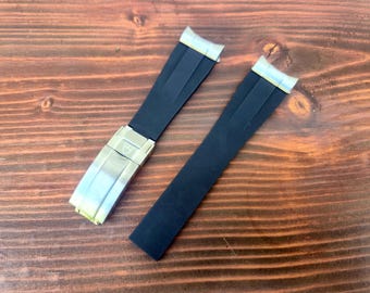 Aftermarket-band voor Tudor Black Bay 58 - 20 mm/22 mm FKM-rubber met eindschakels