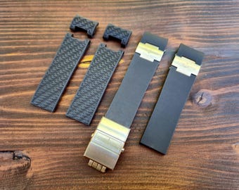 Correa de caucho para reloj Ulysse Nardin Diver/Maxi Diver - 22 mm