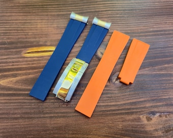 Ersatz-Fluor-Gummiband für Tudor Black Bay 58 - 20 mm / 22 mm mit Endlinks